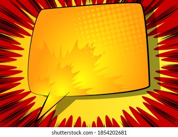Burbuja del discurso de caricatura. Icono de llamada. Elemento de diseño de vector de diálogo. Plantilla de símbolo de conversación. Pegatina de globo de citación.
