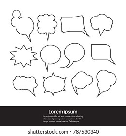 cartoon speech bubble vector illustration eps 10