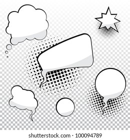 Cartoon speech bubbles
