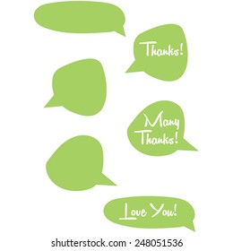 Cartoon speech bubbles collection.