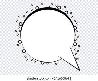 Cartoon speech bubbles on transparent background. Vector Illustration. EPS10
