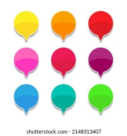 Cartoon-Sprachblasen auf gelbem Hintergrund Unterschiedliche Doodle-Formulare für Ihren Text, Dialoge Symbol 3D-Vektorgrafik Leere mit Textstelle.verschiedene handgezeichnete Formen einzeln handgezeichnet Sprachblasen einzeln. 