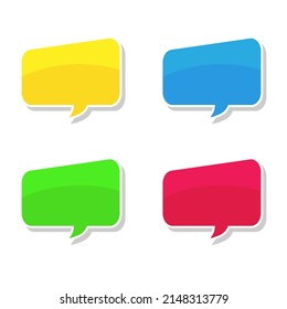 Cartoon-Sprachblasen auf gelbem Hintergrund Unterschiedliche Doodle-Formulare für Ihren Text, Dialoge Symbol Vektorgrafik Leere mit Textstelle. verschiedene handgezeichnete Formen einzeln handgezeichnete Sprachblasen einzeln. 