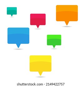 Cartoon-Sprachblasen auf gelbem Hintergrund Unterschiedliche Doodle-Formulare für Ihren Text, Dialoge Symbol Vektorgrafik Leere mit Textstelle. verschiedene handgezeichnete Formen einzeln handgezeichnete Sprachblasen einzeln. 