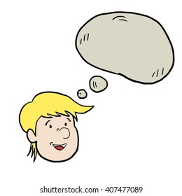 Cartoon speech sketch with blank bubble said with EPS 10 Vector