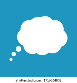 Cartoon speech or think bubble, empty communication cloud. Vector design element. - Shutterstock ID 1716564832