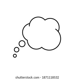 Discurso de caricatura o pensar burbuja, nube de comunicación vacía. Elemento de diseño de vectores.