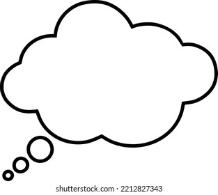 Discurso de caricatura o pensar burbuja, nube de comunicación vacía.