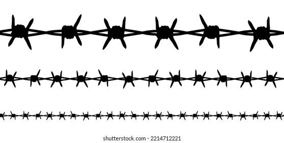 Cartoon speed bubble or speech bubble and rusty barbed wire. Wired or wires sign. For freedom or repression. World refugee day, remembrance of slave trade and its abolition. Barbed icon. Fence idea.
