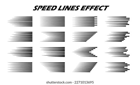 Cartoon speed lines. high speed movement