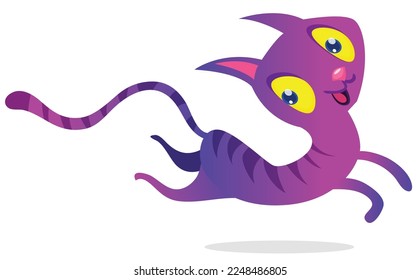 Cartoon sphynx shorthair cat Vector illustration isolated