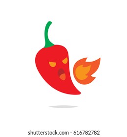 Cartoon Spicy Hot Chili Pepper