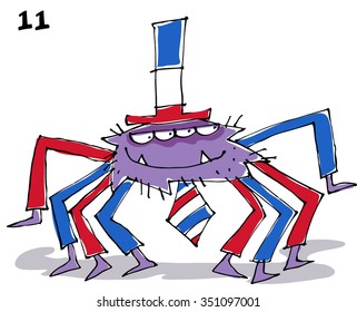 cartoon spider monster