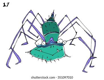 cartoon spider monster