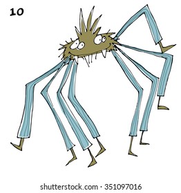 cartoon spider monster