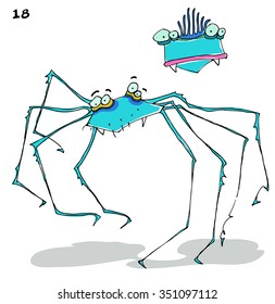 cartoon spider monster