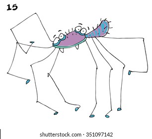 cartoon spider monster