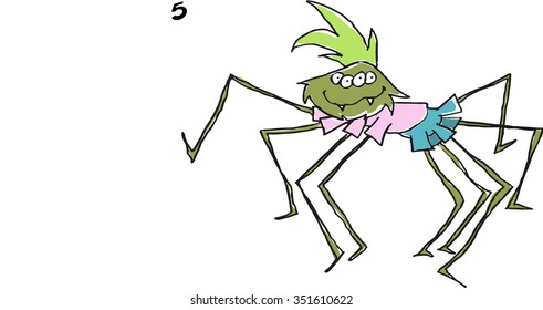 cartoon spider monster