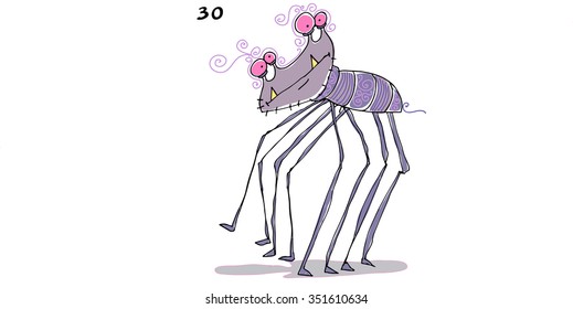 cartoon spider monster