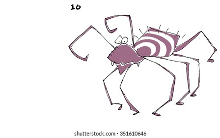 cartoon spider monster