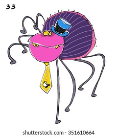 cartoon spider monster