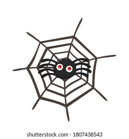 Cartoon Spider on white background