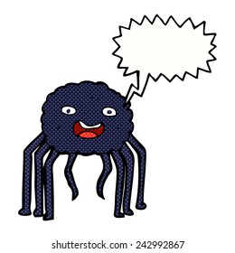 cartoon spider with speech bubble