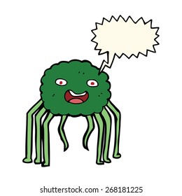 cartoon spider with speech bubble