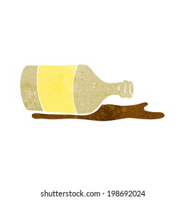 caricatura de cerveza derramada