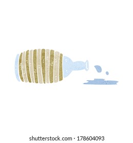 cartoon spilled bottle