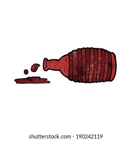 botellas derramadas de dibujos animados