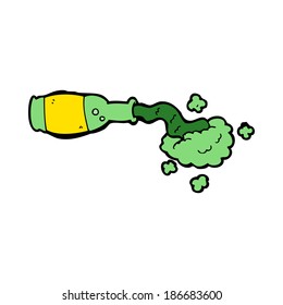 cartoon spilled green potion
