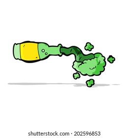 cartoon spilled green potion