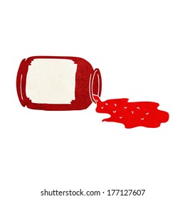 cartoon spilled jam