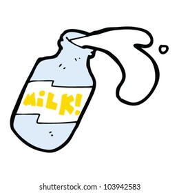 cartoon spilled milk