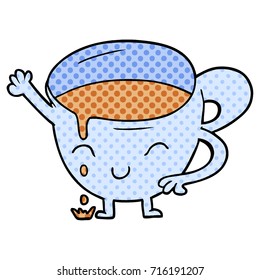 cartoon spilled teacup