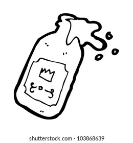 cartoon spilling bottle