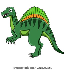 Cartoon Spinosaurus isolated on white background
