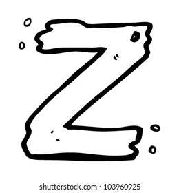 cartoon splat style letter z