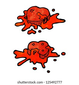 cartoon splattered love hearts
