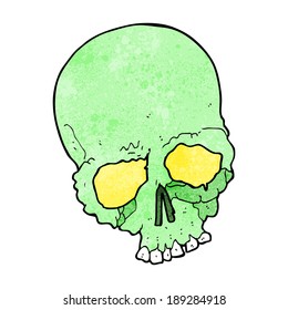 cartoon spooking old skull