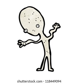 cartoon spooky alien