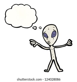 cartoon spooky alien