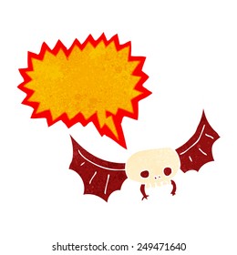 cartoon spooky bat monster