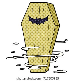 cartoon spooky coffin
