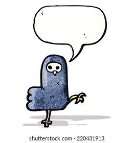 cartoon spooky crow