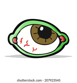 ojo espeluznante de caricatura