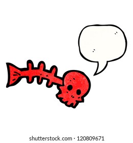 cartoon spooky fishbones