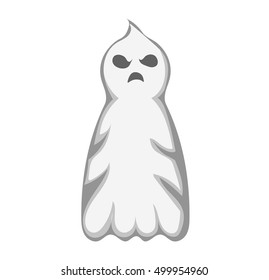 Cartoon spooky Ghost character vector