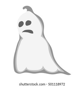 Cartoon spooky Ghost character vector